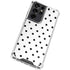 White and Black Polka Dots Galaxy S21 Ultra 5G Clear Case
